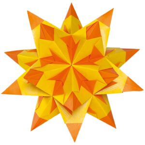 Folia 836/3030 Bascetta Star Handicraft Set, Blue, Paper, Yellow/Orange, 20 x 20 cm