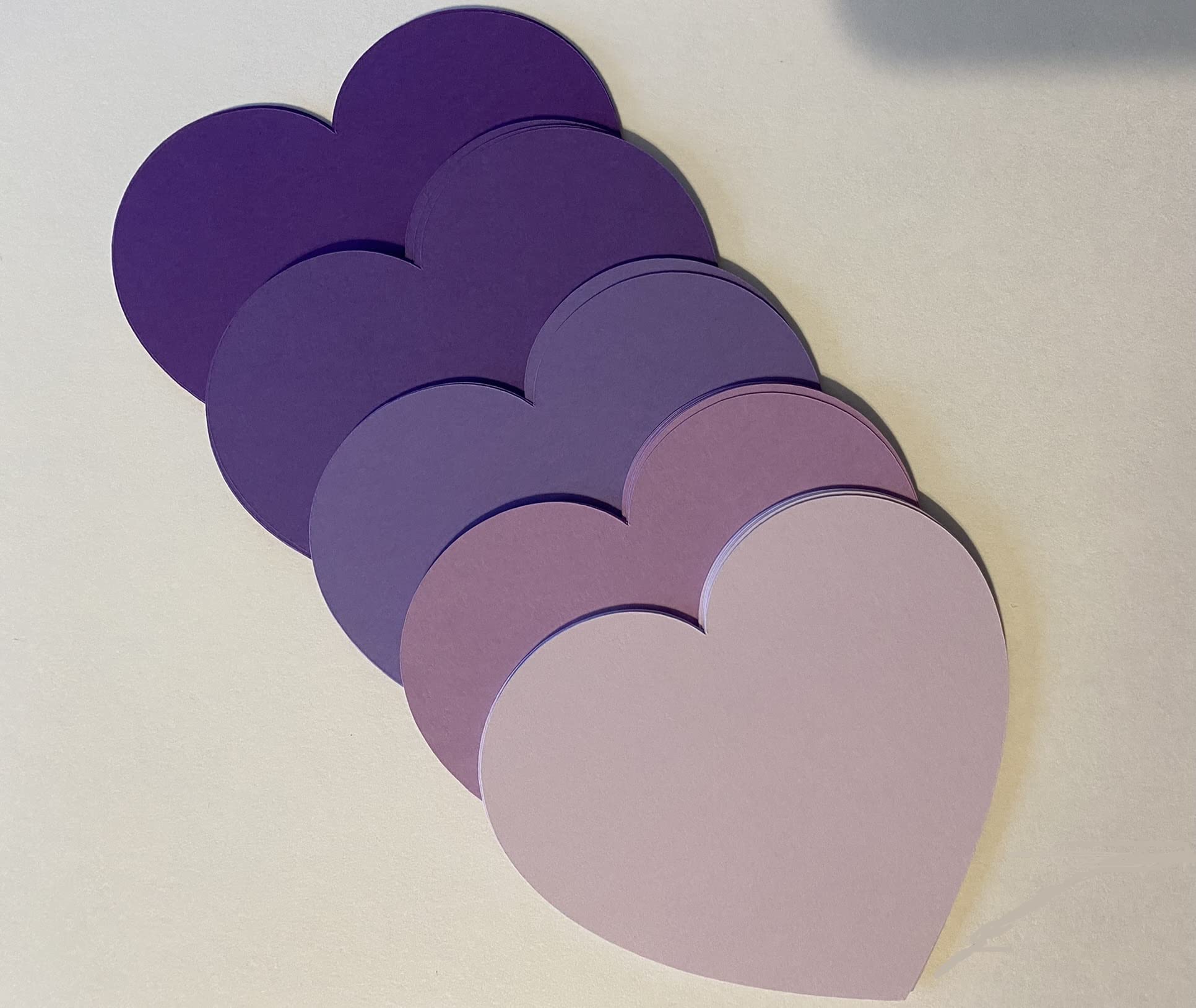 30 Count Purple Heart Cut Outs, Heart Die Cuts, Valentine Confetti, Valentine Cutouts, Valentine Die Cuts, Wedding Die Cuts, 3 3/4 Inch