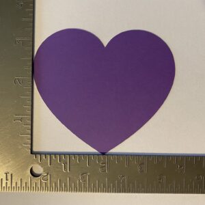 30 Count Purple Heart Cut Outs, Heart Die Cuts, Valentine Confetti, Valentine Cutouts, Valentine Die Cuts, Wedding Die Cuts, 3 3/4 Inch