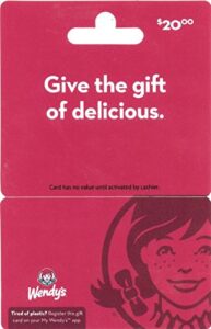 wendy's $20 gift card