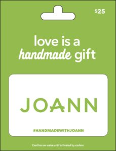 jo-ann stores $25 gift card