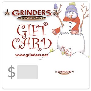 grinders above & beyond snowman gift cards - e-mail delivery