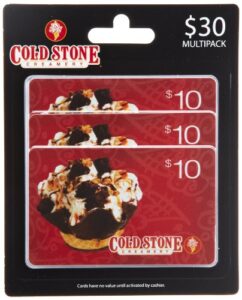 cold stone creamery gift cards, multipack of 3 - $10