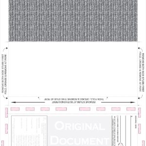 C-Fold, 11" Blank Bottom Check Stock, Void Pantograph Blue, 1000/Pk