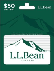 l.l. bean gift card $50