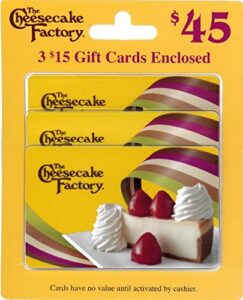 the cheesecake factory gift cards, multipack of 3