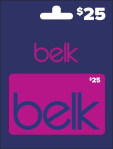 belk gift card $25