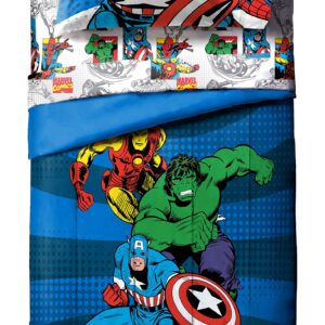 Jay Franco Avengers Comics Good Guys 5 Piece Full Bed Set (Offical Marvel Product)