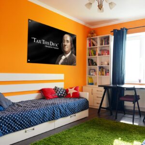 Tax This Dicks Flag Ben Franklin 3x5 Ft Funny Flags for Room Guys Tapestry for College Dorm