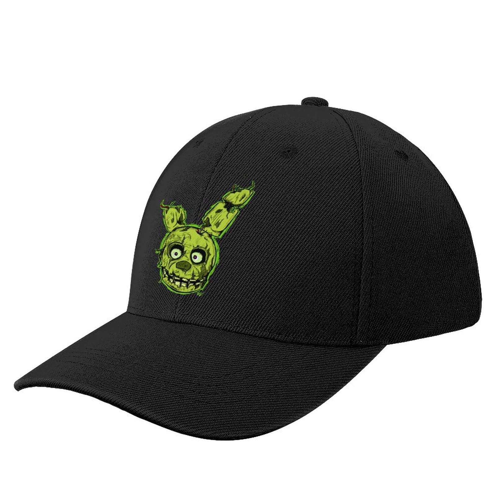 Game Hat Five Nights Springtrap Logo Cap Dad Cotton Hats Adjustable Baseball Caps for Men Black