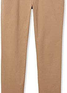 Amazon Essentials Men's Skinny-Fit 5-Pocket Comfort Stretch Chino Pant (Previously Goodthreads), Light Khaki Brown, 35W x 30L