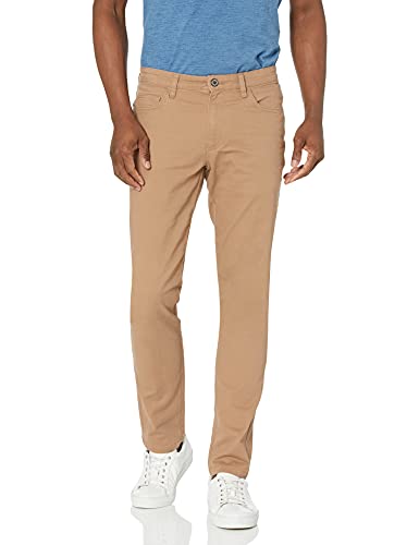 Amazon Essentials Men's Skinny-Fit 5-Pocket Comfort Stretch Chino Pant (Previously Goodthreads), Light Khaki Brown, 35W x 30L