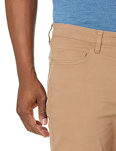 Amazon Essentials Men's Skinny-Fit 5-Pocket Comfort Stretch Chino Pant (Previously Goodthreads), Light Khaki Brown, 35W x 30L