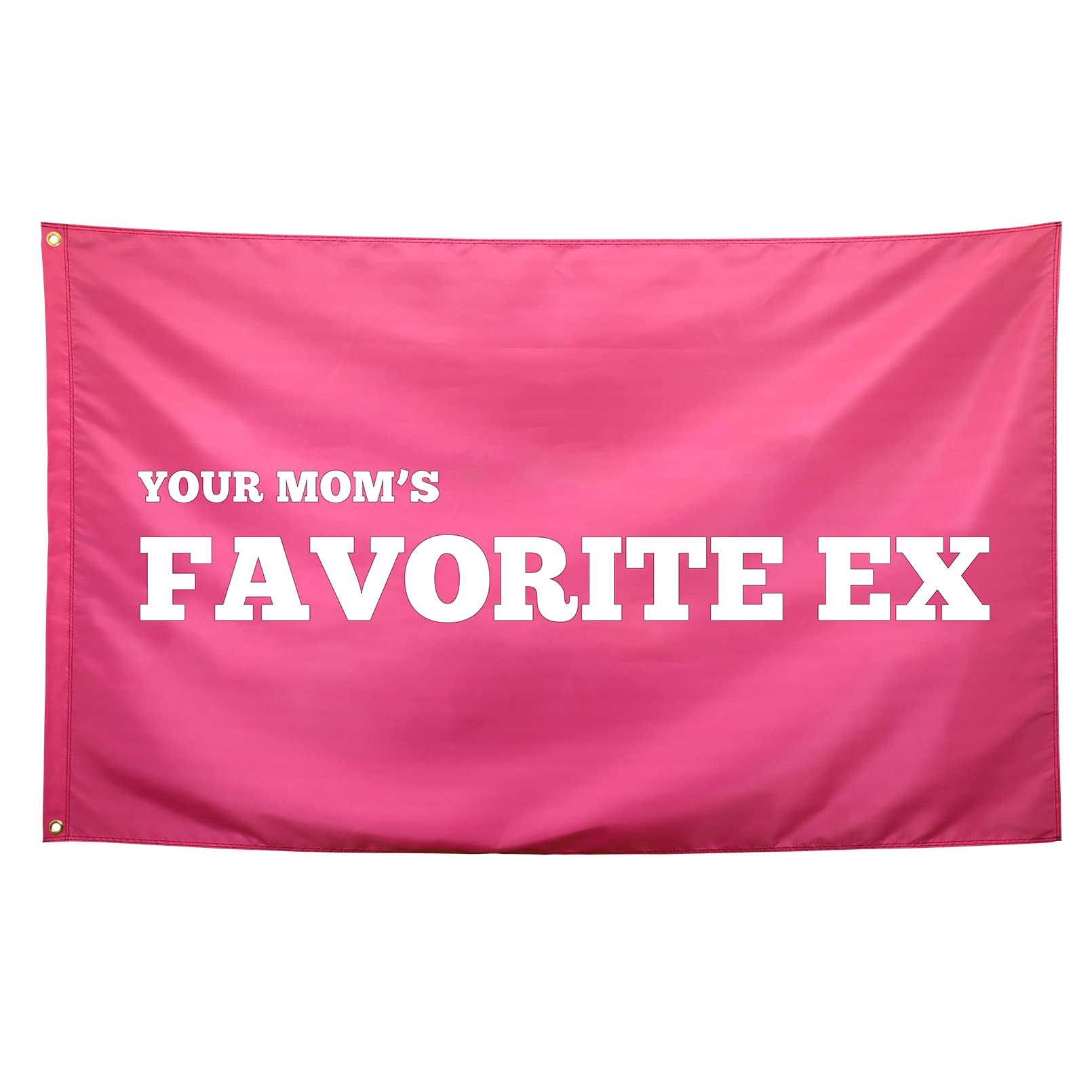 Seekamit Your Mom's Favorite Ex Flag Pink Funny College Dorm Flags for Girls Cool Girl Flags for Bedroom Wall Meme Flags for Room Guys Man Cave Banner 3x5Ft Indoor Outdoor Garden