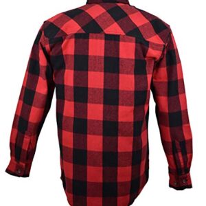 Five Brother Men's Heavyweight Regular Fit Flannel Shirt, Tall XLT Red/Black, 5200T PL-4A