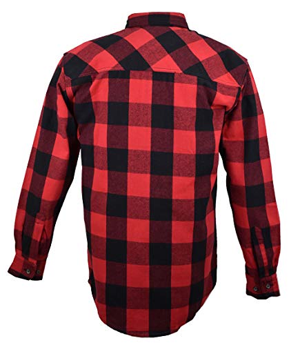 Five Brother Men's Heavyweight Regular Fit Flannel Shirt, Tall XLT Red/Black, 5200T PL-4A