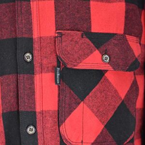 Five Brother Men's Heavyweight Regular Fit Flannel Shirt, Tall XLT Red/Black, 5200T PL-4A