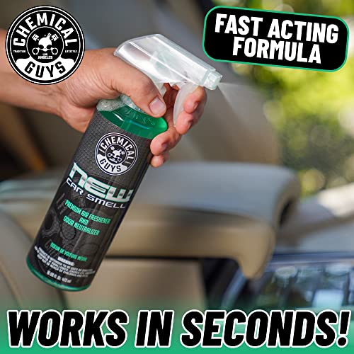 Chemical Guys AIR_300 New Car Scent and Leather Scent Combo Pack, Great for Cars, Trucks, SUVs, RVs & More, 16 fl oz (2 Items)