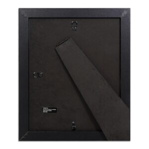 The Display Guys - Minimalist Wooden Picture Frame w. Tempered Glass - 6x8 matted to 5x7 - Tabletop Easel - Black