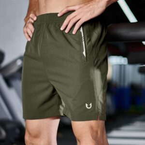 NORTHYARD Men's Running Athletic Shorts 5 inch Workout Gym Tennis 7'' Short Quick Dry Active Training with Zipper Pockets ARMYGREEN-L