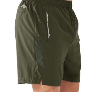 NORTHYARD Men's Running Athletic Shorts 5 inch Workout Gym Tennis 7'' Short Quick Dry Active Training with Zipper Pockets ARMYGREEN-L