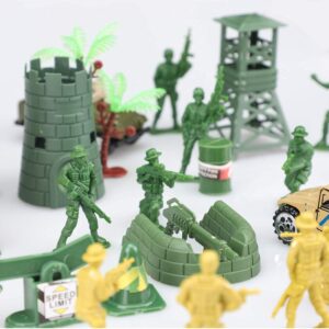 TOY Life 95 PCS Army Men, Army Toys, Toy Soldiers for Boys, Plastic Army Men Action Figures, Military Toys, Green Army Men Playset, Soldier Toys, Army Guys, Army Action Figures, Toy Army Men