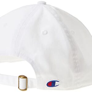 Champion unisex adult Ameritage Dad Adjustable Cap Headband, Medium White, One Size US