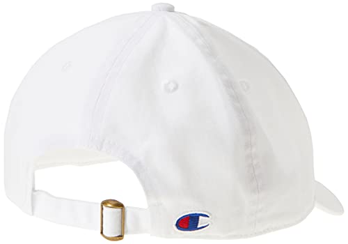 Champion unisex adult Ameritage Dad Adjustable Cap Headband, Medium White, One Size US