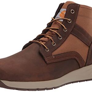 Carhartt mens Force 5" Lightweight Sneaker Soft Toe Ankle Boot, Brown Leather & Tan Duck, 10 US