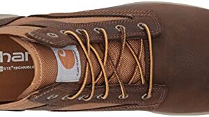 Carhartt mens Force 5" Lightweight Sneaker Soft Toe Ankle Boot, Brown Leather & Tan Duck, 10 US