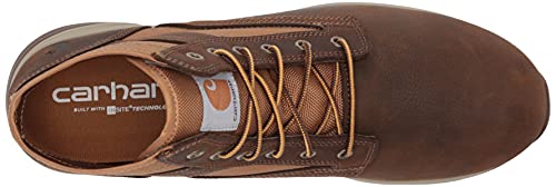 Carhartt mens Force 5" Lightweight Sneaker Soft Toe Ankle Boot, Brown Leather & Tan Duck, 10 US