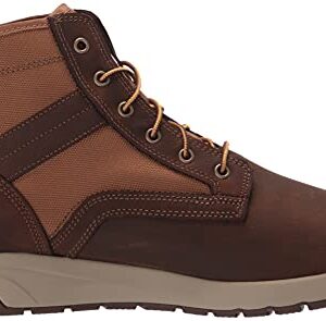 Carhartt mens Force 5" Lightweight Sneaker Soft Toe Ankle Boot, Brown Leather & Tan Duck, 10 US