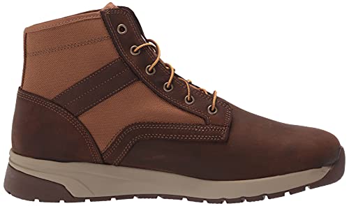 Carhartt mens Force 5" Lightweight Sneaker Soft Toe Ankle Boot, Brown Leather & Tan Duck, 10 US