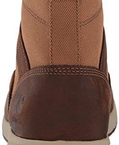 Carhartt mens Force 5" Lightweight Sneaker Soft Toe Ankle Boot, Brown Leather & Tan Duck, 10 US