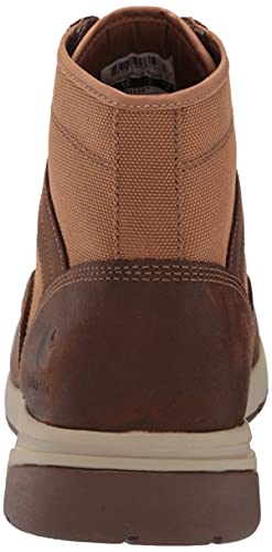 Carhartt mens Force 5" Lightweight Sneaker Soft Toe Ankle Boot, Brown Leather & Tan Duck, 10 US