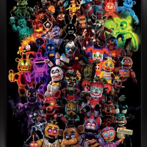 Trends International Five Nights at Freddy's: Special Delivery - Collage Wall Poster, 22.37" x 34.00", Black Framed Version