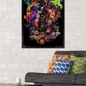 Trends International Five Nights at Freddy's: Special Delivery - Collage Wall Poster, 22.37" x 34.00", Black Framed Version