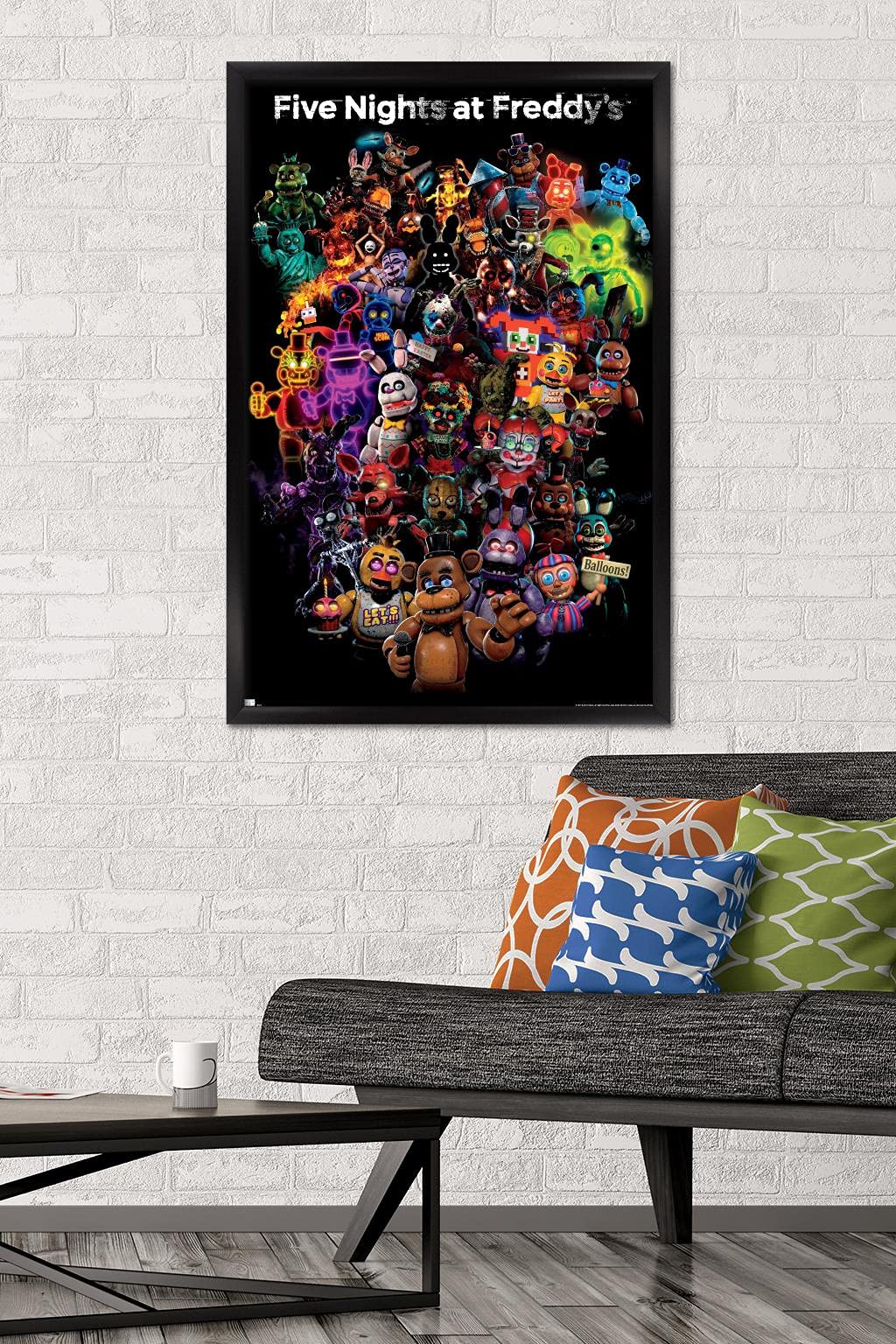 Trends International Five Nights at Freddy's: Special Delivery - Collage Wall Poster, 22.37" x 34.00", Black Framed Version