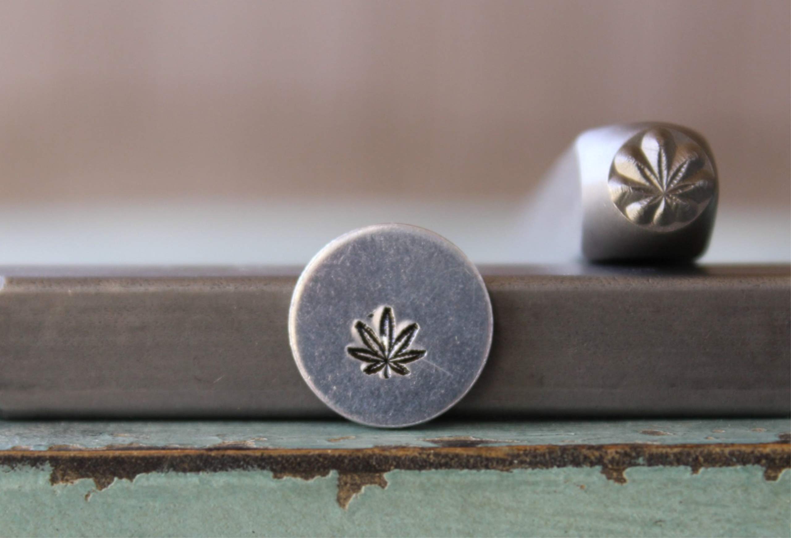 5mm Hemp Pot Leaf Metal Punch Design Stamp - Supply Guy - CH-387