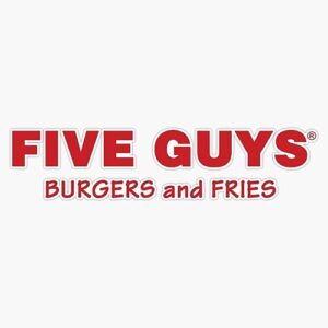 red fries five guys burgers sticker bumper sticker vinyl decal 5"