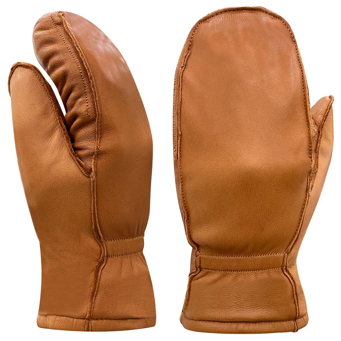 Harssidanzar Womens Lambskin Leather Outdoor Mittens Gloves Thermolite Lined GL007,Tan, XXL