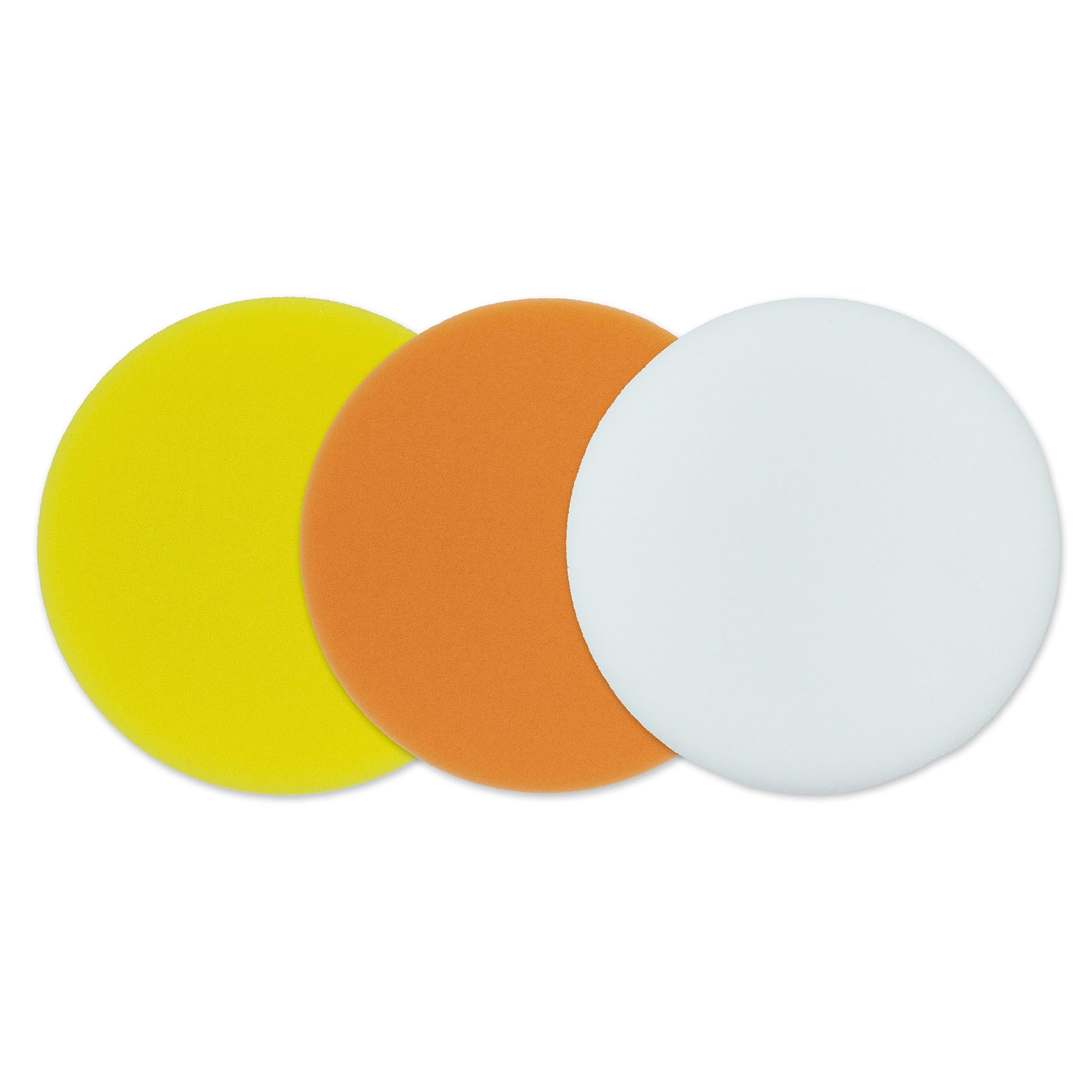 Tool Guy Republic 5.5" Foam DA Pad for use with 5" Backing Pads (Yellow/Heavy Cut, Orange/Medium Cut, White/Polish)