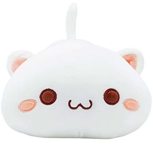 Onsoyours Cute Kitten Plush Toy 20" Stuffed Animal Pet Kitty Soft Anime Cat Large Plush Pillow for Kids (White A, 20")