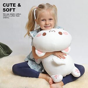 Onsoyours Cute Kitten Plush Toy 20" Stuffed Animal Pet Kitty Soft Anime Cat Large Plush Pillow for Kids (White A, 20")