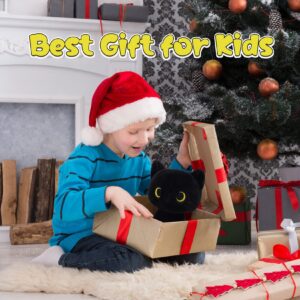 LSYDCARM Black Cat Plush Toy, Cute Black Cat Stuffed Animals Kawaii Black Cat Plushie Doll, Creative Soft Stuffed Cat Plush Toys for Kids Boys Girls Birthday