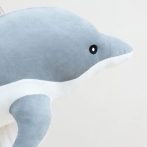 Kekeso Dolphin Stuffed Animals Plush Toy, giant dolphin Plush Pillow Soft Whale Hugging Pillow Whale Sleeping Pillow for Children Girls (Gray, 39.37inch)