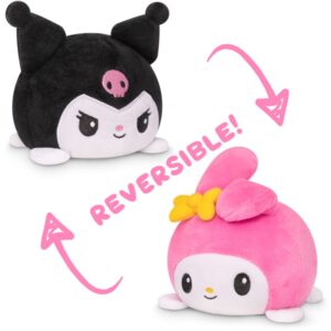 TeeTurtle - The Officially Licensed Original Sanrio Plushie - My Melody + Kuromi - Cute Sensory Fidget Stuffed Animals That Show Your Mood