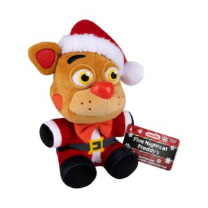 Funko Plush! FNAF Five Nights at Freddy's - Set of 4 - Holiday Elf Bonnie, Holiday Snowman Chica, Holiday Gingerbread Foxy and Holiday Santa Freddy