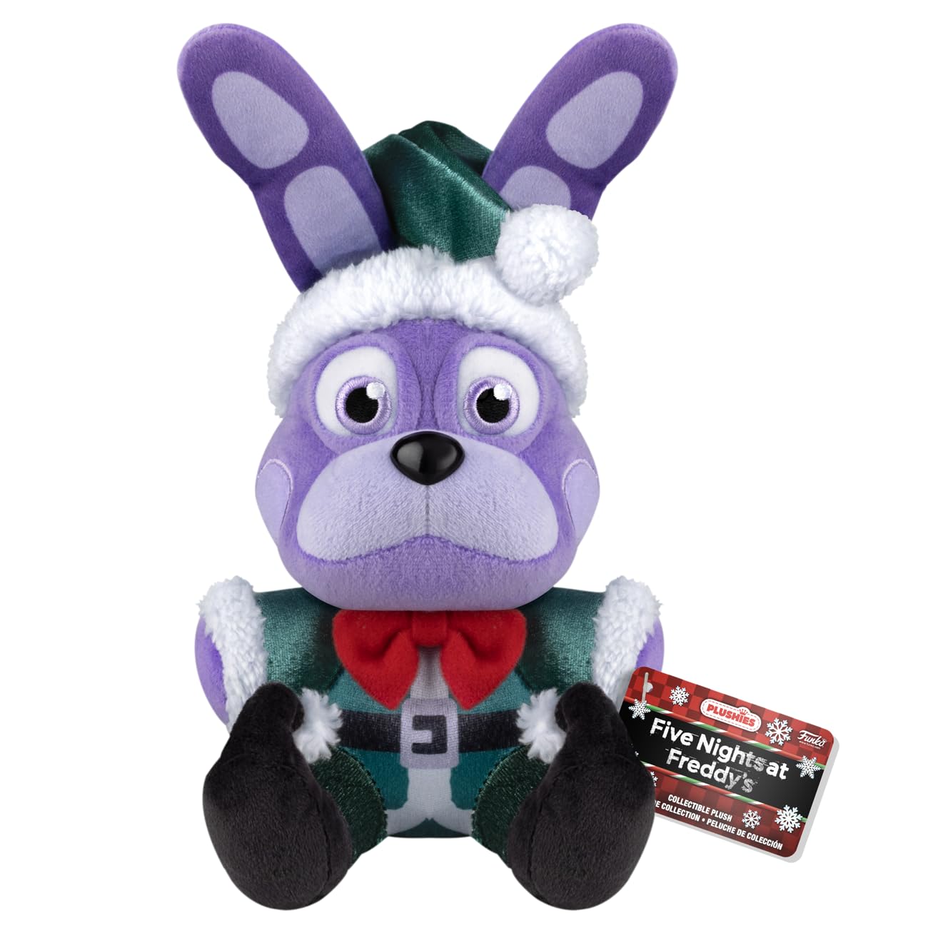 Funko Plush! FNAF Five Nights at Freddy's - Set of 4 - Holiday Elf Bonnie, Holiday Snowman Chica, Holiday Gingerbread Foxy and Holiday Santa Freddy