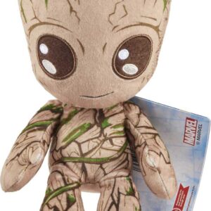 Marvel Plush Character Figure, 8-inch Groot Super Hero Soft Doll, Collectible Toy Gift for Kids & Fans Ages 3 Years Old & Up